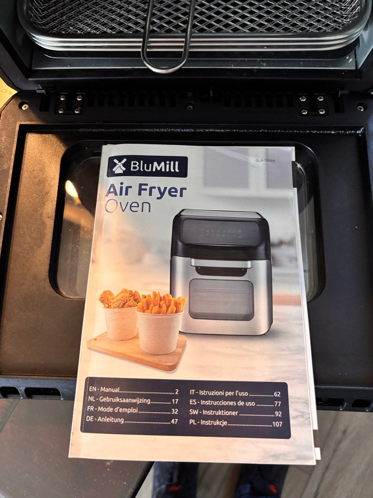 BluMill Air Fryer Oven - Zo goed als nieuw, Witgoed en Apparatuur, Airfryers, Ophalen of Verzenden, Zo goed als nieuw, Airfryer