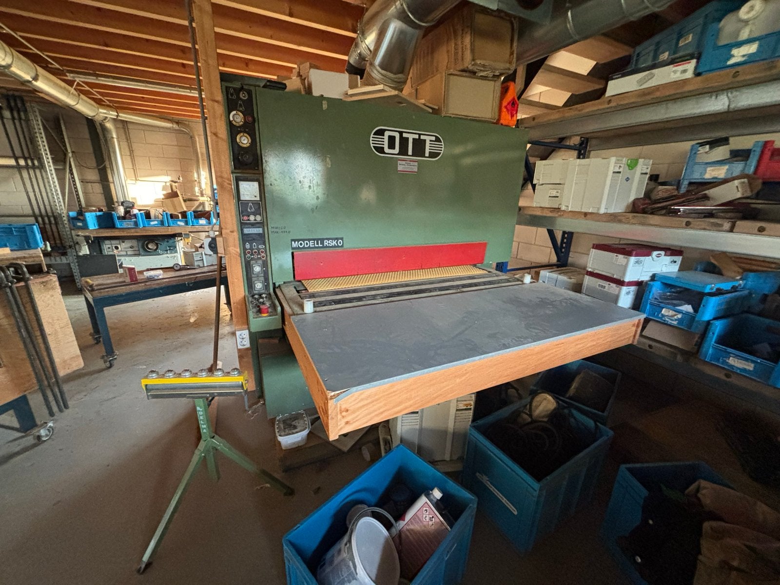 Breedband Ott Schuurmachine (1983) met schuurbanden, Zakelijke goederen, Machines en Bouw | Houtbewerking, Ophalen, Ott, Info@ott.com