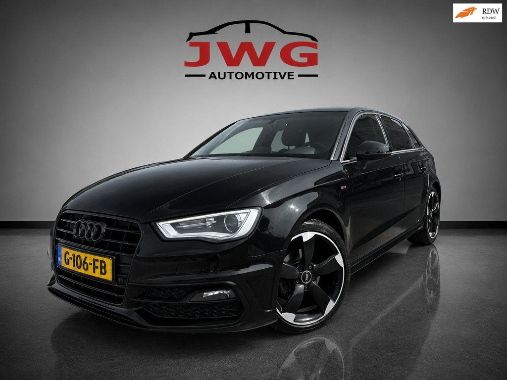 Audi A3 Sportback 1.4 TFSI Ambition Pro Line S Automaat/Crui, Auto's, Euro 5, Gebruikt, Zwart, Leder en Stof