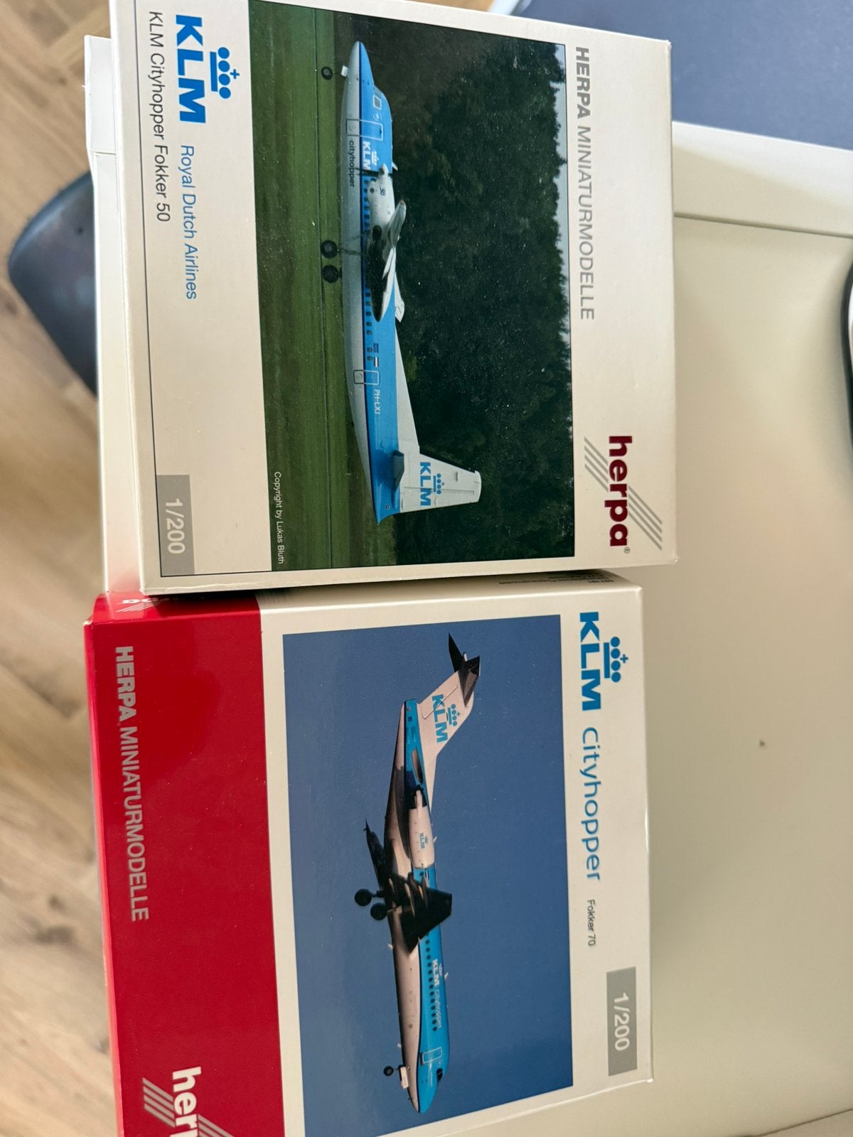 Herpa 1:200 KLM F50 en F70, Ophalen of Verzenden, Overige typen