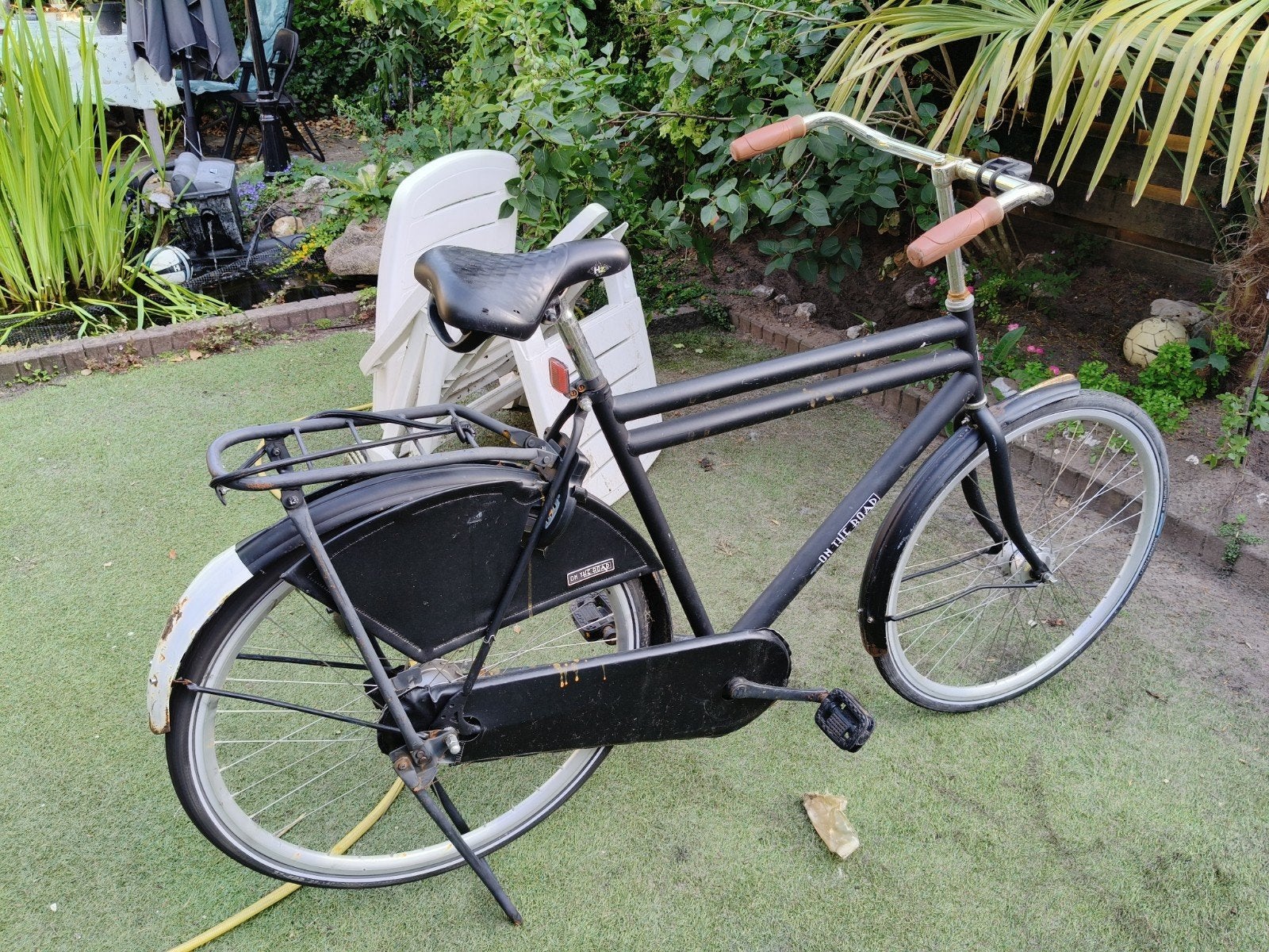 zwarte stadsfiets - Gebruikt, Fietsen en Brommers, Fietsen | Dames | Damesfietsen, Terugtraprem, Versnellingen, Ophalen, Overige merken