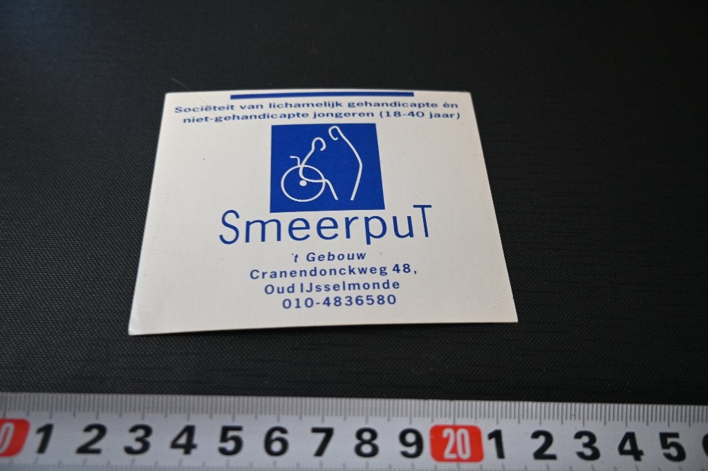 sticker rotterdam oud ijsselmonde SMEERPUT sociëteit, Ophalen of Verzenden, Zo goed als nieuw