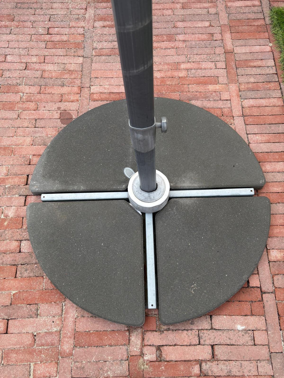 4x Central Park parasol tegel, Tuin en Terras, Parasols, Ophalen, Zo goed als nieuw, Minder dan 1 meter, Parasolvoet