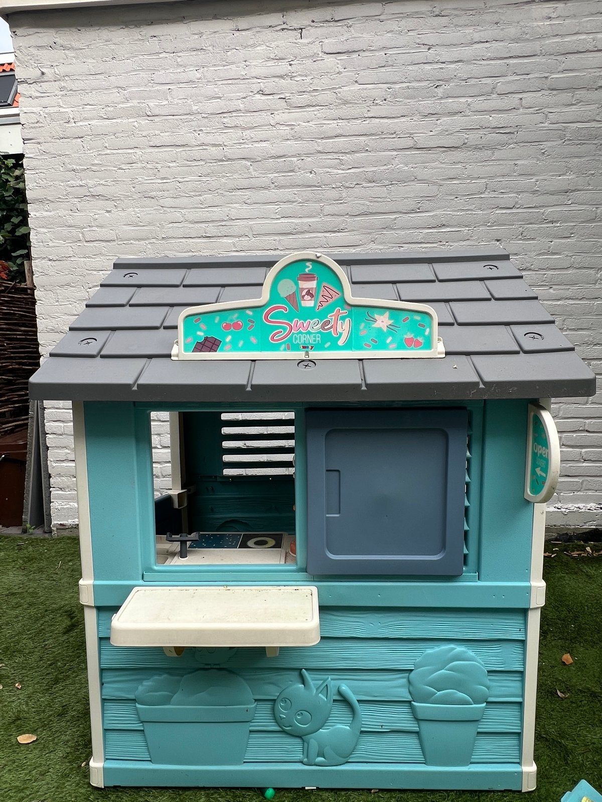 Kinder speelhuisje ijssalon Smoby Sweety Corner, Ophalen, Gebruikt, Kunststof