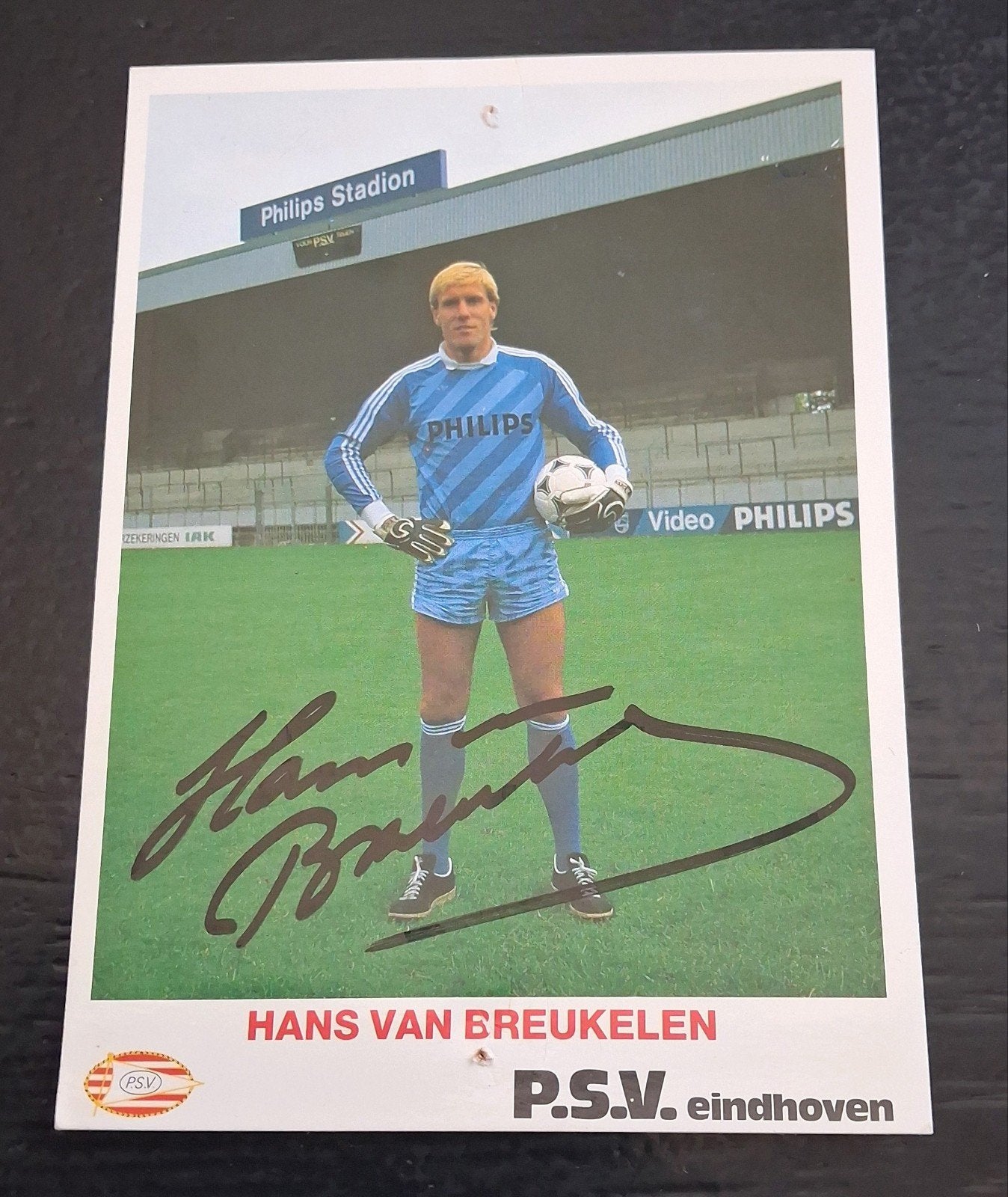 Spelerskaart  Hans van Breukelen  PSV., Ophalen of Verzenden, Gebruikt, PSV, Spelerskaart