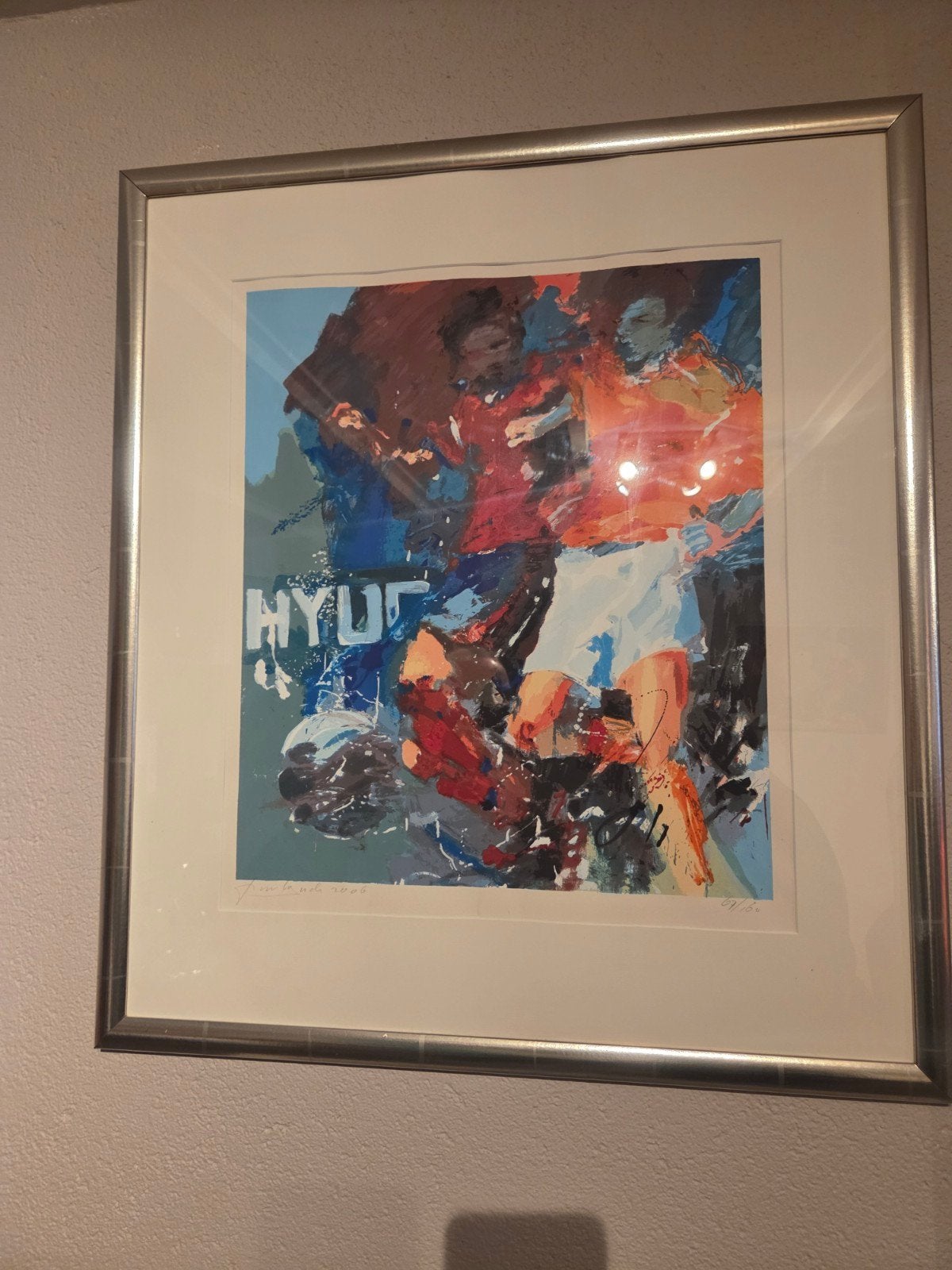 Abstracte Kunstprint in Lijst - Kleurrijk en Modern, Ophalen