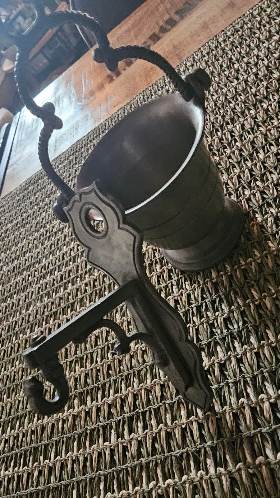 Antieke WMF Reinzinn wandhouder met beker, Antiek en Kunst, Antiek | Tin, Ophalen of Verzenden