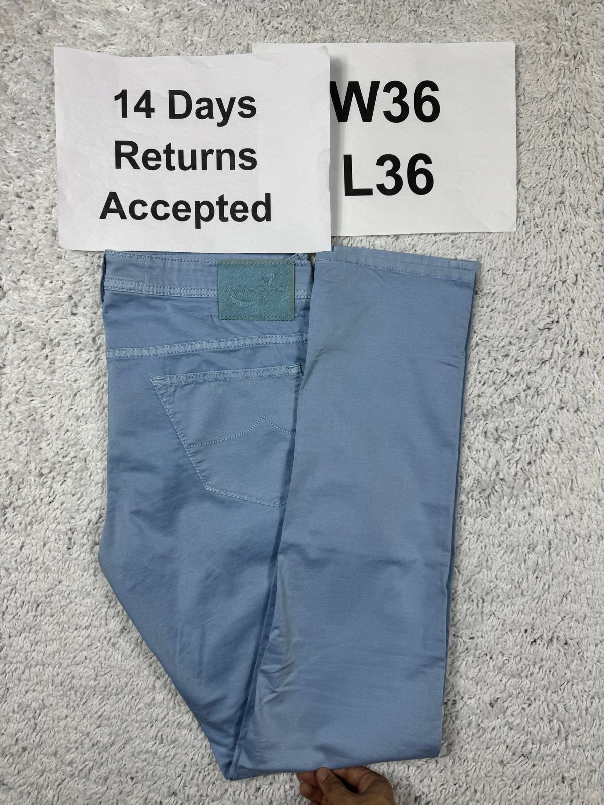 Jacob Cohën J613 Chino Slim Straight Lichtblauw W36 L36 2914, Blauw, B, Overige maten, Ophalen of Verzenden