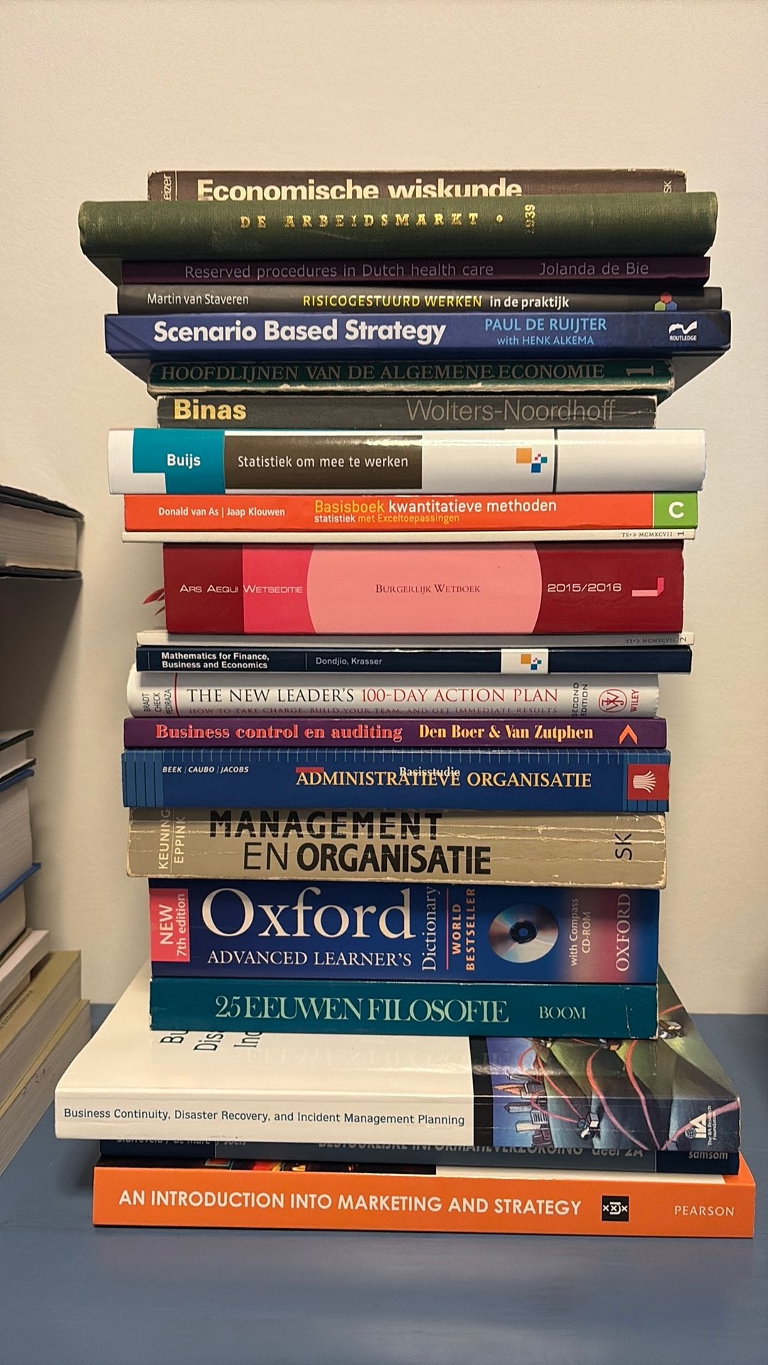Verzameling (oude) studieboeken, Ophalen, Gelezen, School, Studie en Wetenschap
