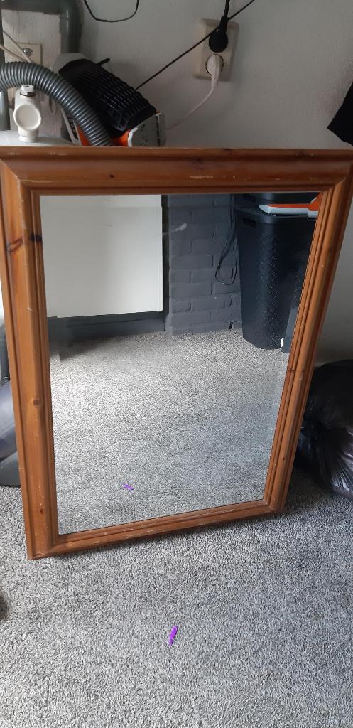 spiegel, Huis en Inrichting, Gebruikt, Ophalen of Verzenden, Minder dan 100 cm, Rechthoekig
