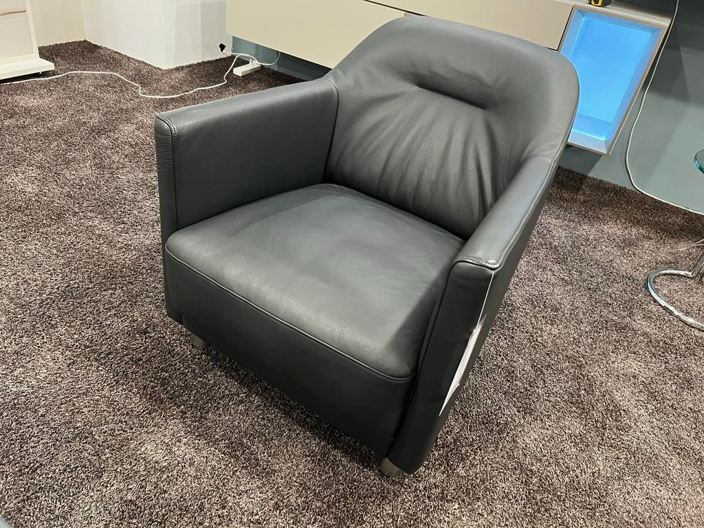 Nieuw Rolf Benz Onda Fauteuil zwart leer Design stoel, Nieuw, Ophalen of Verzenden, Rolf Benz, Cor