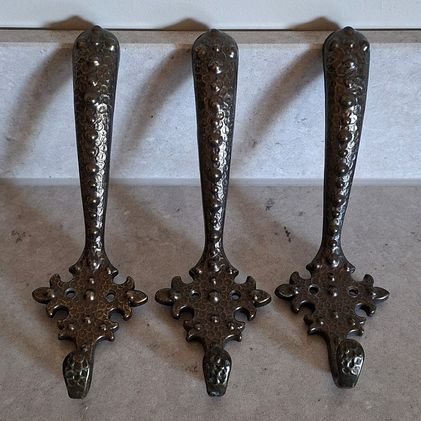 3 Vintage Italiaanse Kapstokhaken / Wandhaken – VCR, Wandhaken, Ophalen of Verzenden, Zo goed als nieuw, Minder dan 100 cm
