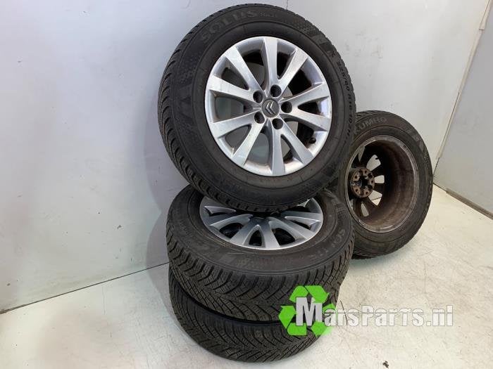 Velgen set + winterbanden van een Citroen C5, Auto-onderdelen, Banden en Velgen, Gebruikt, -, -, Ophalen of Verzenden