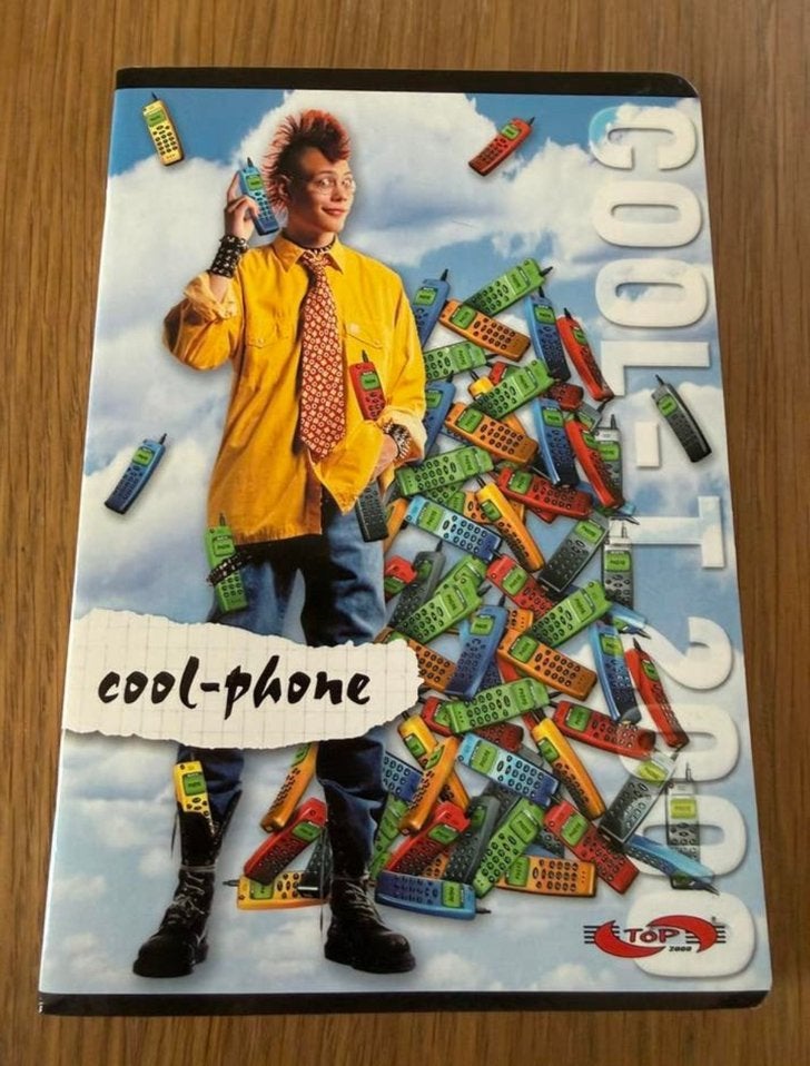 Retro Y2K schrift met retro mobieltjes 2000, Diversen, Schrijfwaren, Ophalen of Verzenden, Nieuw