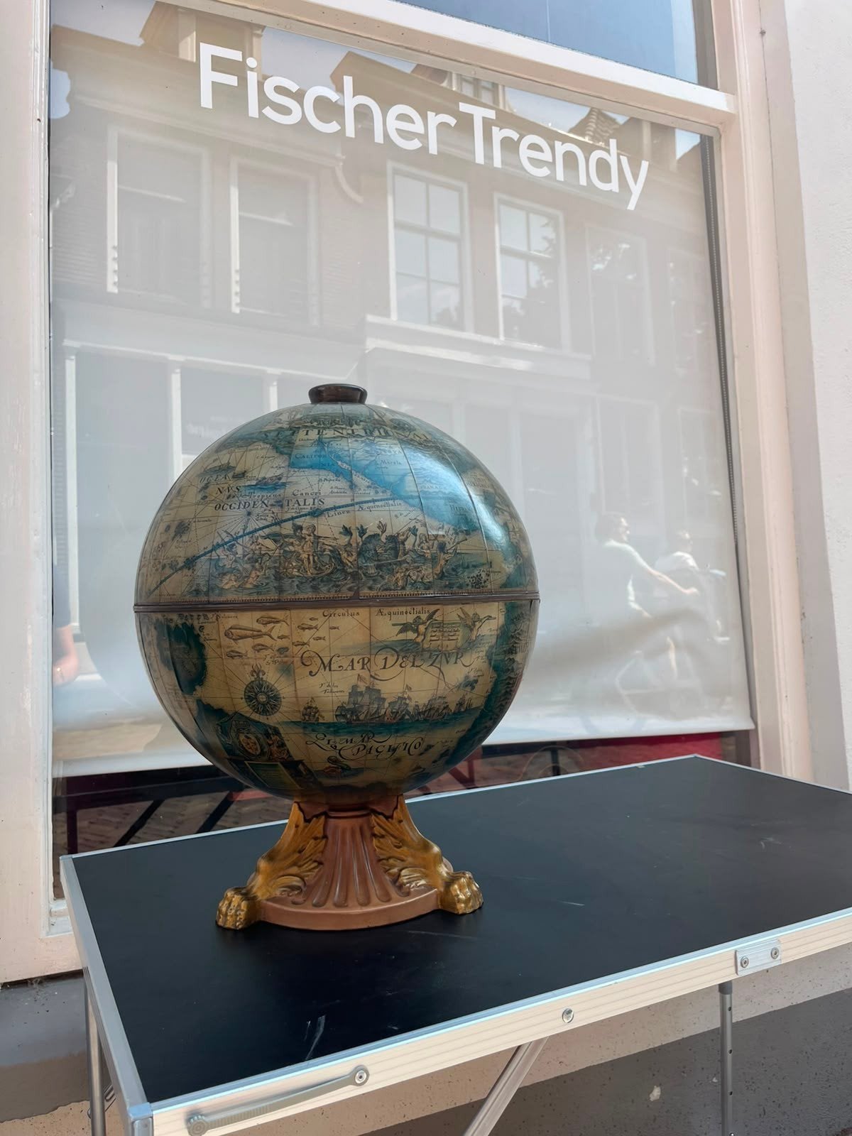 Antieke Globebar met Opbergruimte - Decoratieve Wereldbol, Huis en Inrichting, Woonaccessoires | Wereldbollen, Gebruikt, Met opbergruimte
