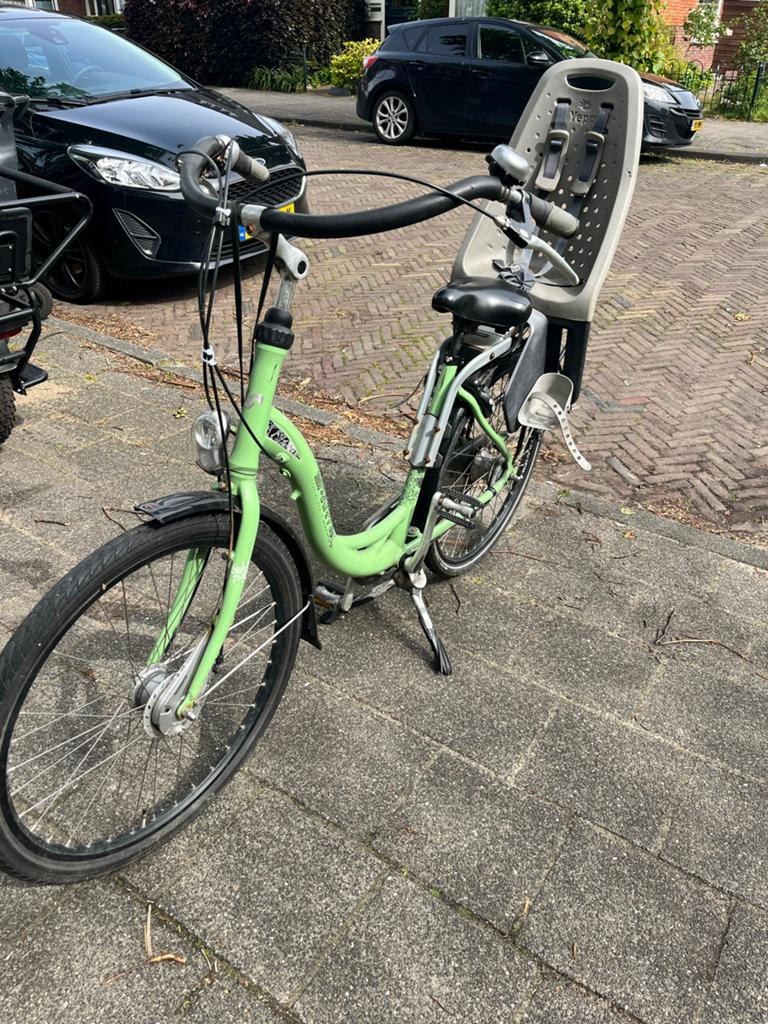 Sparta fiets met Yepp kinderzitje - 48 cm frame, Fietsen en Brommers, Fietsen | Dames | Moederfietsen, Zo goed als nieuw, Sparta