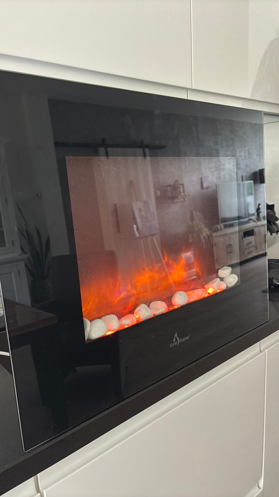 Moderne elektrische haard Livin'Flame, Ophalen, Zo goed als nieuw, Vrijstaande haard, Elektrische haard