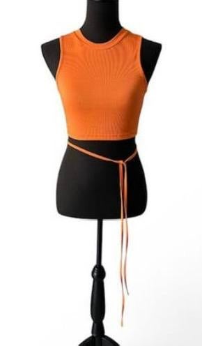 Oranje tanktop met veters, naveltruitje, maat XS, Koningsdag, Kleding | Dames, Tops, Oranje, Ophalen of Verzenden, Zo goed als nieuw