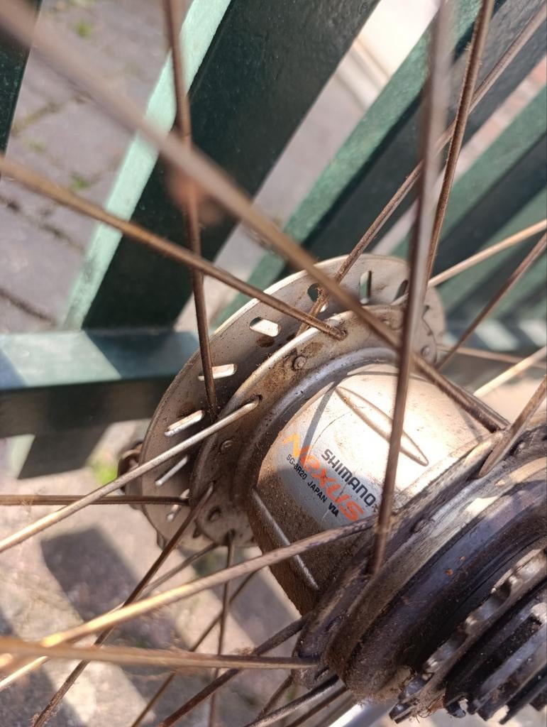 Gazelle fietswiel met Shimano naaf - 100% goed en recht, Zo goed als nieuw, Gazelle, Ophalen, Wiel