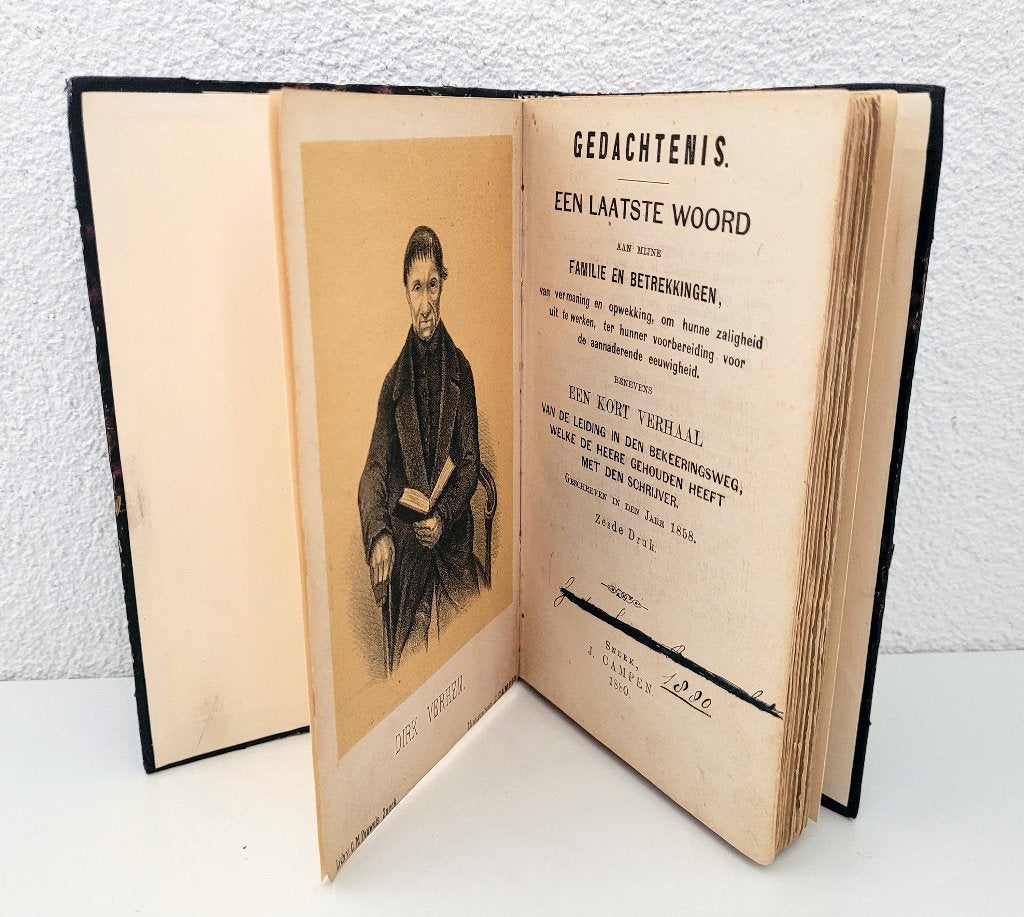 “Gedachtenis” Antiek religieus boek uit 1880, Antiek en Kunst, Ophalen of Verzenden
