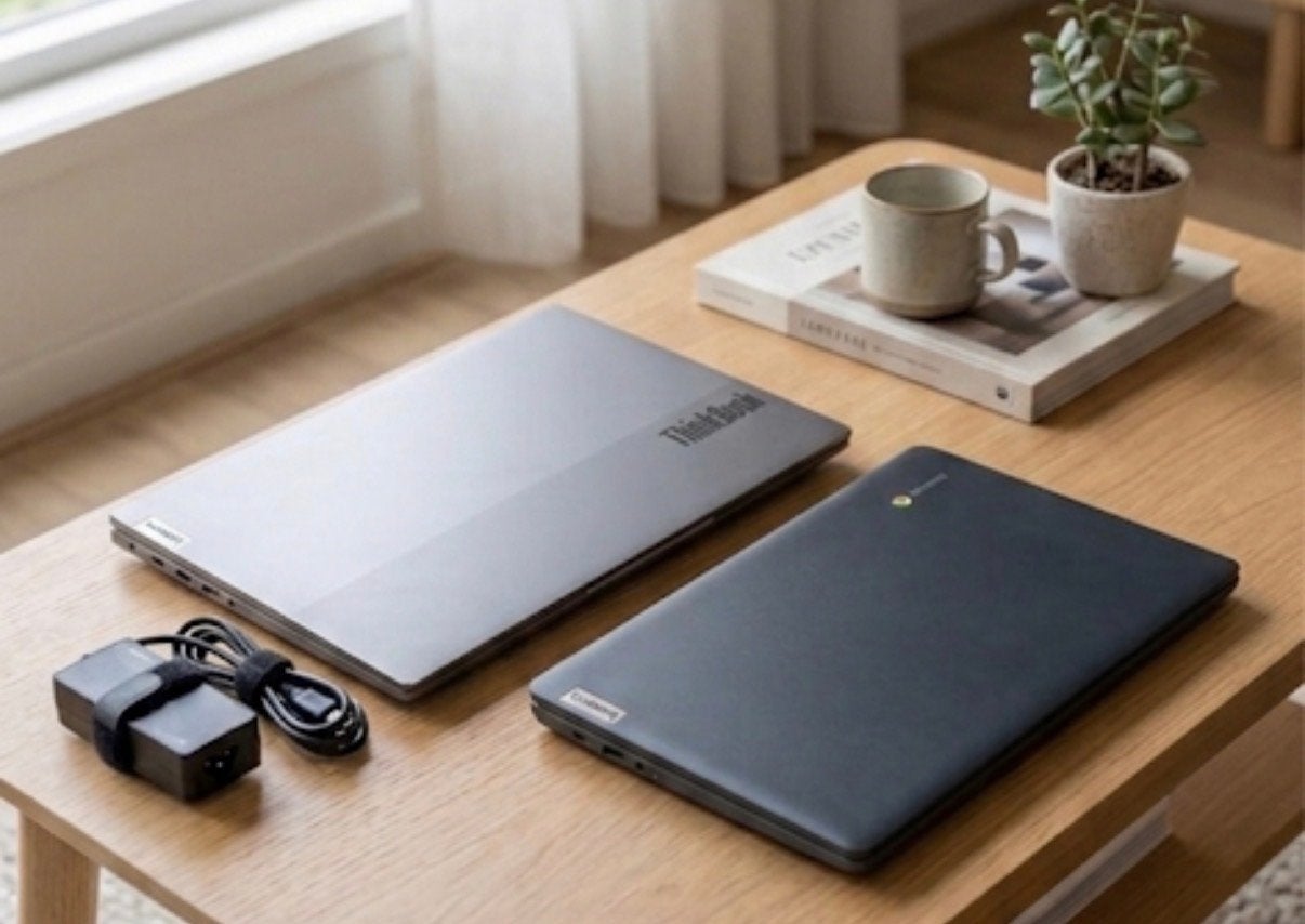 Lenovo ThinkBook en Chromebook - Set van 2 Laptops, Computers en Software, Windows Laptops, Qwerty, 8 GB, 14 inch, Ophalen of Verzenden
