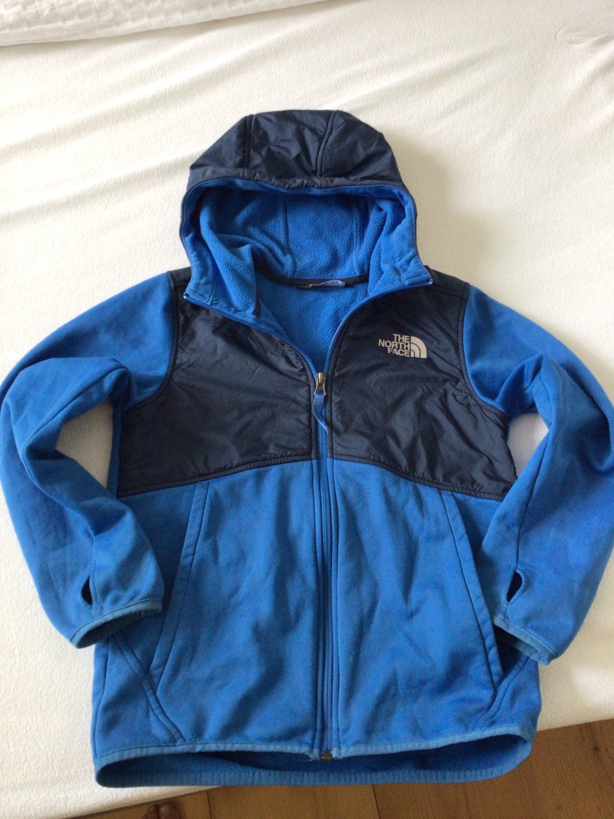 The North Face  Fleece Ski jack jongens mt 140 dun, najaar,, Ophalen of Verzenden, Zo goed als nieuw, Jongen, Jas