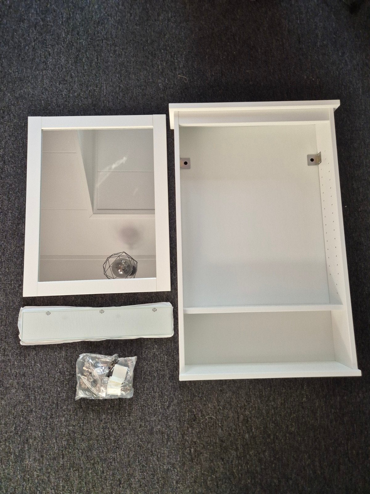 NIEUW: IKEA HEMNES Spiegelkast met 1 deur, wit, Ophalen, Minder dan 50 cm, Spiegelkast, Nieuw