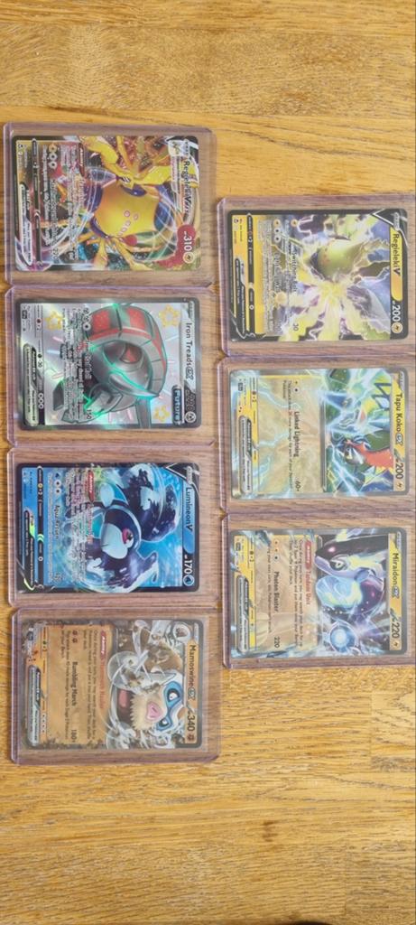 Pokémon kaarten: Regieleki VMAX, Iron Treads EX, Lumineon V, Ophalen of Verzenden, Zo goed als nieuw, Meerdere kaarten