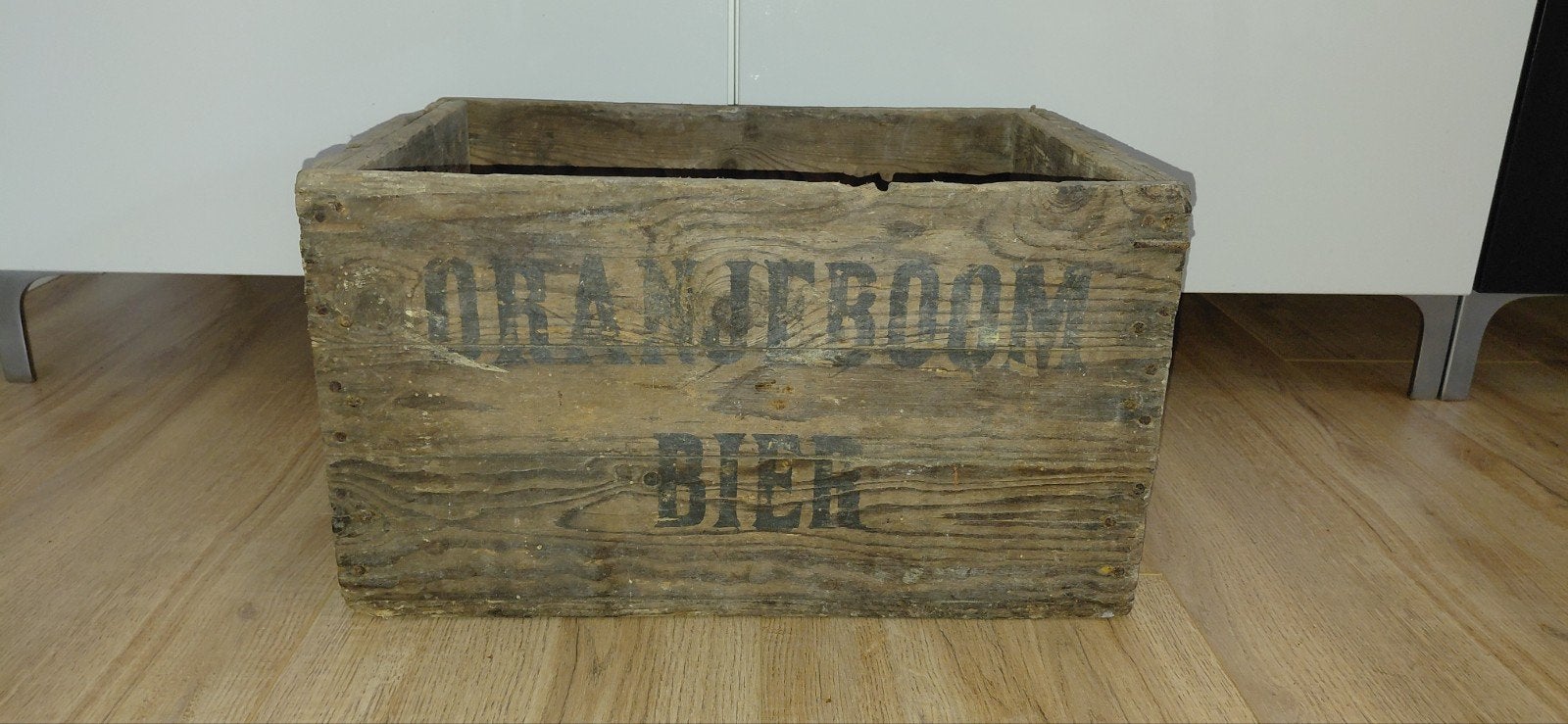 Vintage Houten Oranjeboom Bierkrat - Decoratief, Antiek en Kunst, Ophalen of Verzenden