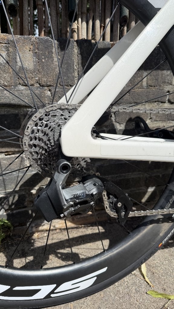 Sram Rival groepsset met powermeter 2x12, Fietsen en Brommers, Fietsonderdelen, Zo goed als nieuw, Crankstel of Pedalen, Aluminium