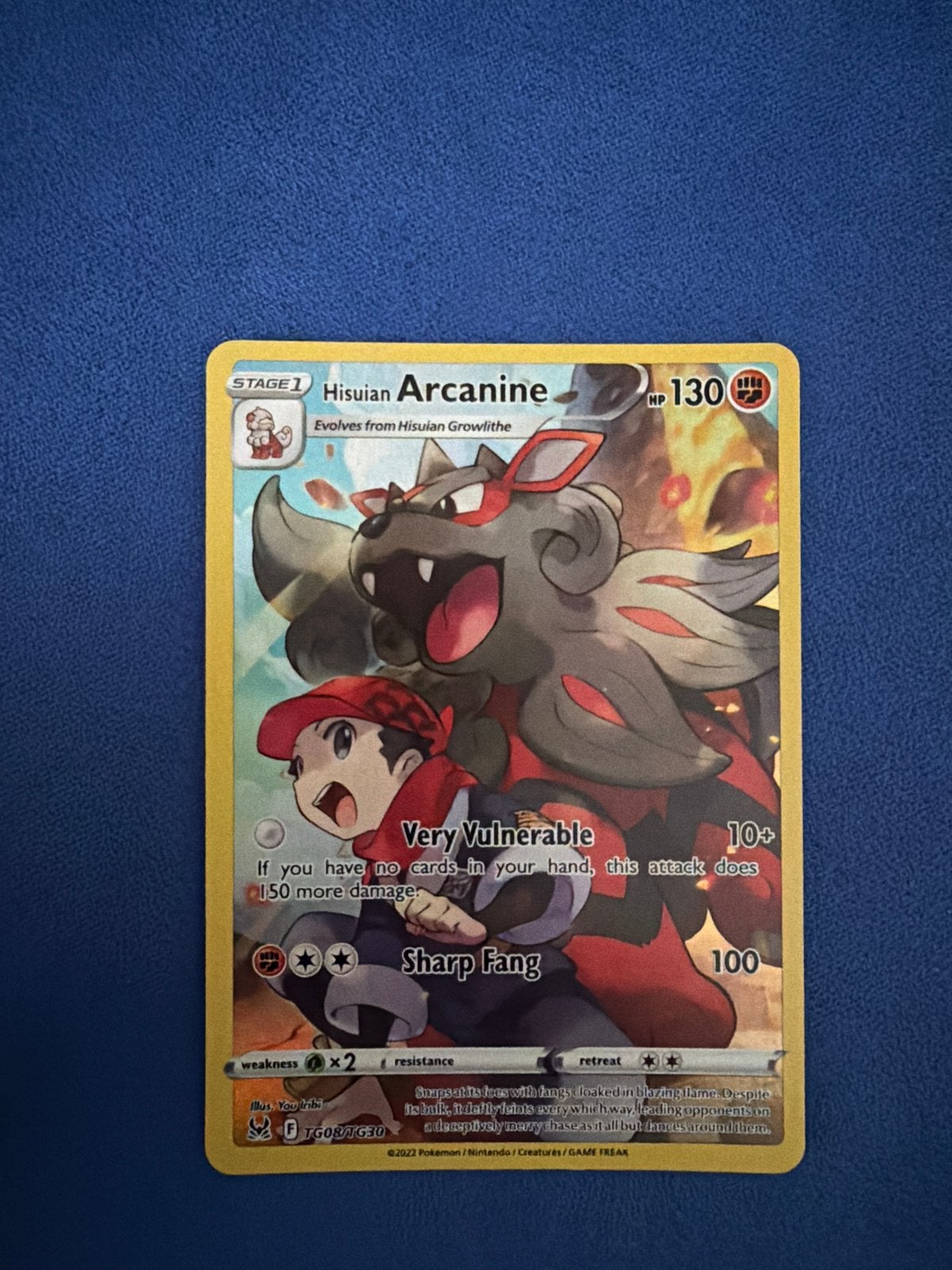 Hisuian Arcanine TG09/TG30 Pokémon Kaart, Ophalen of Verzenden, Zo goed als nieuw, Losse kaart