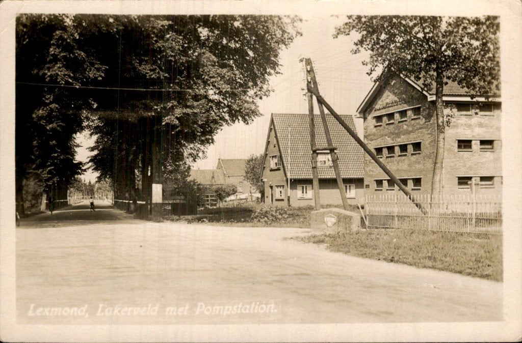 Lexmond - Lakerveld Pompstation - FOtokaart, Verzamelen, Ophalen of Verzenden, 1920 tot 1940, Ongelopen, Zuid-Holland