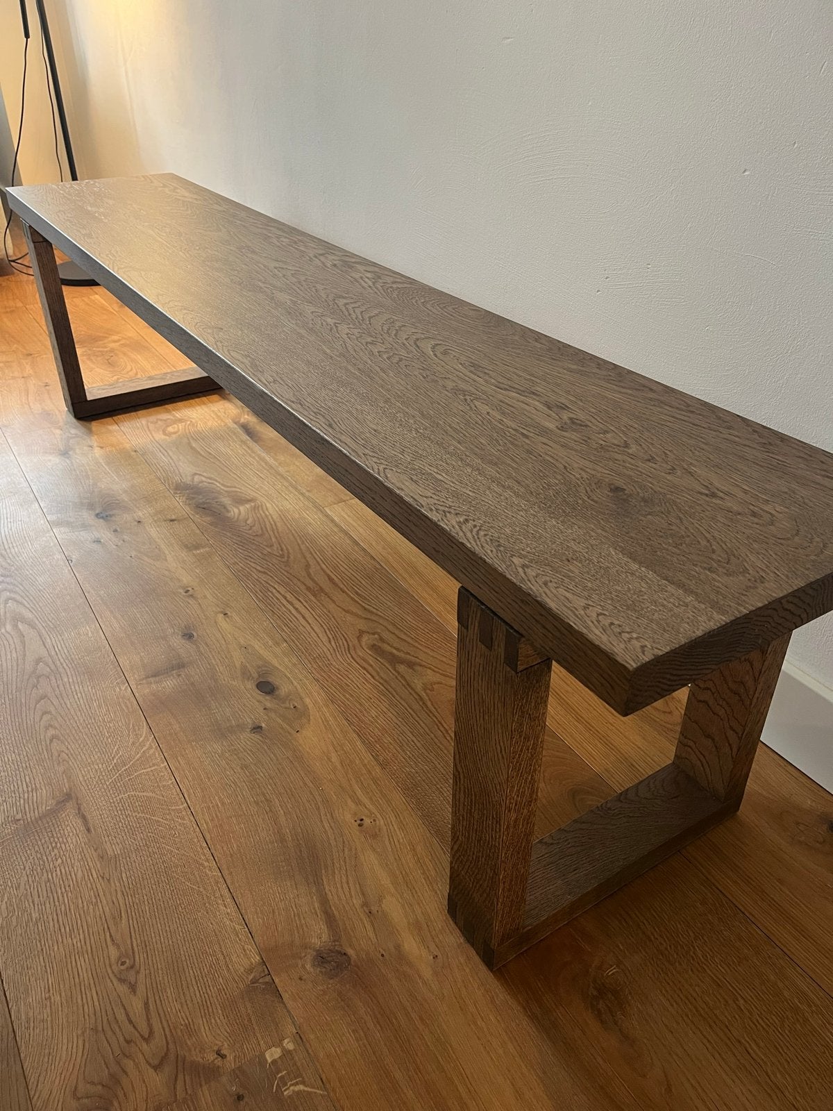 IKEA MÖRBYLÅNGA Bank 180 cm - Bijpassende tafel beschikbaar, Huis en Inrichting, Ophalen, Gebruikt, Bruin, Eén