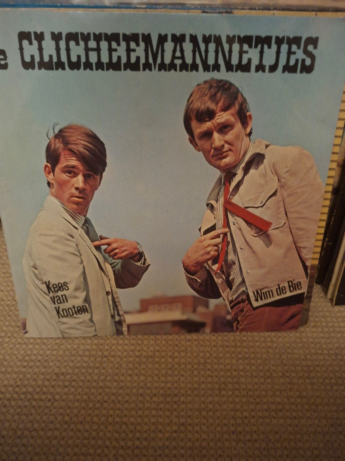 De Clicheemannetjes LP - Kees van Kooten & Wim de Bie, Cd's en Dvd's, LP, Gebruikt, Cabaret of Kleinkunst, Ophalen of Verzenden