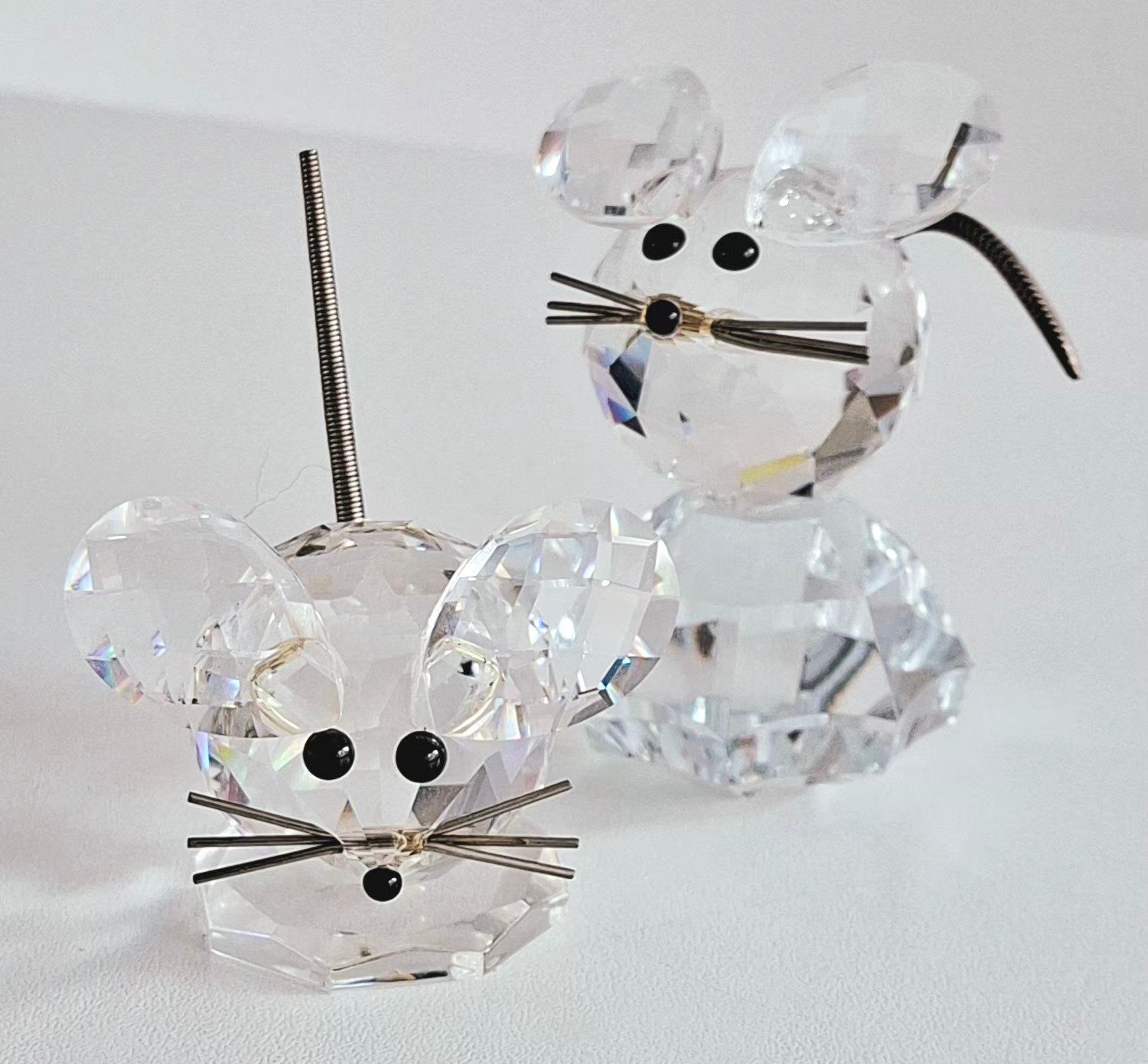 SWAROVSKI SILVER CRISTAL 2 MUIZEN 1EGELTJE, Ophalen, Zo goed als nieuw, Figuurtje