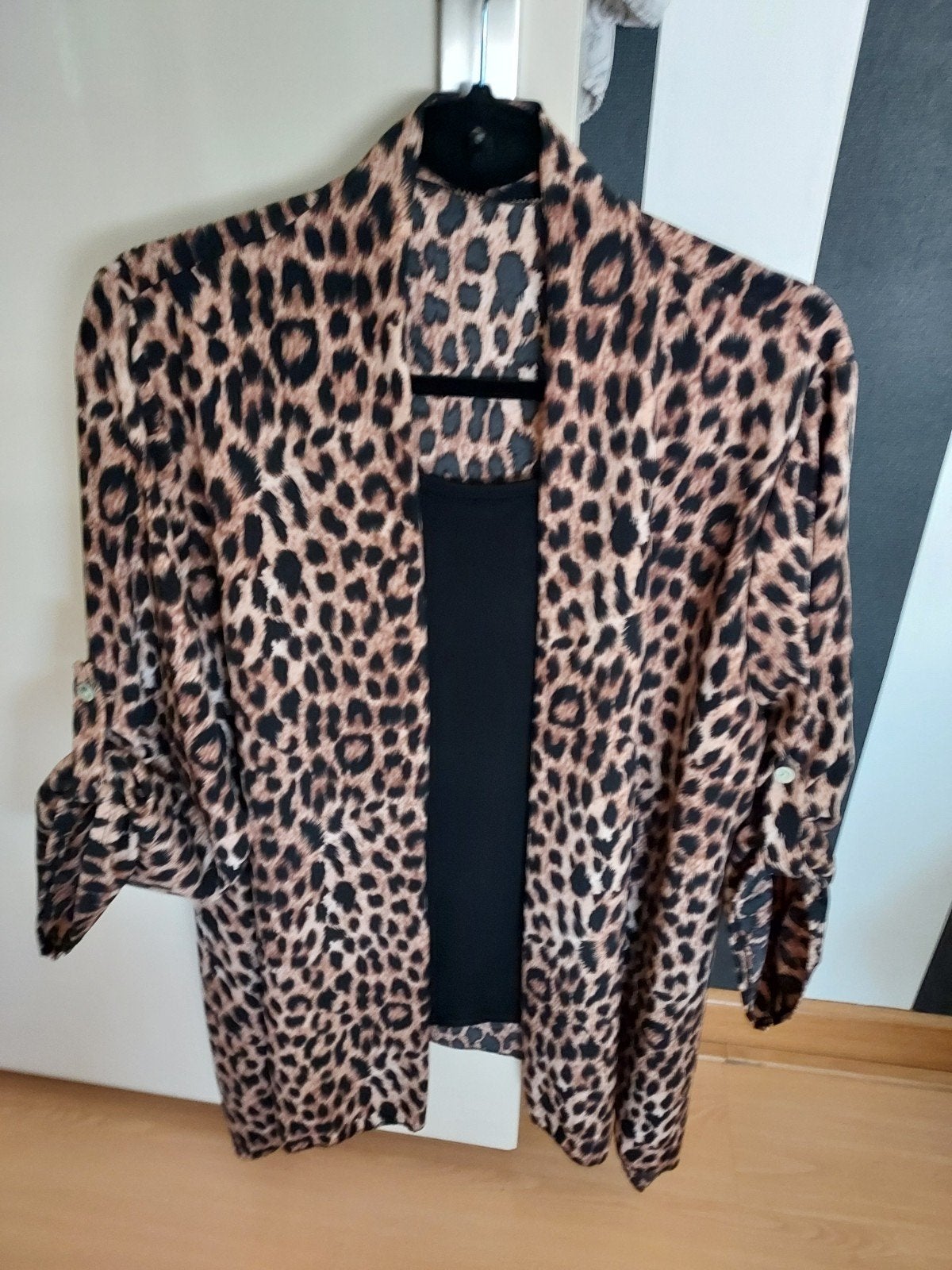 Leopard panter blouse met vastzittende top, Bruin, Maat 46/48 (XL) of groter, Ophalen of Verzenden, Onbekend