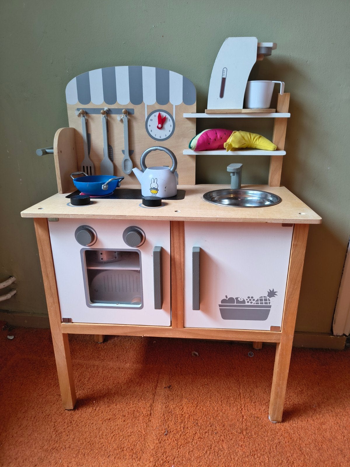 Houten speelkeuken met accessoires, Ophalen, Gebruikt, Jongen of Meisje