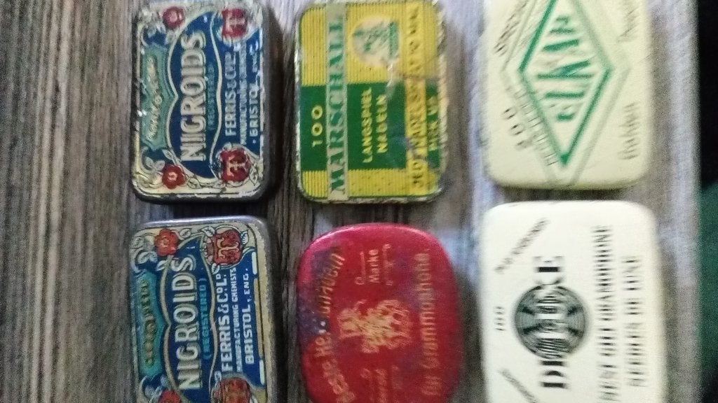 grammafoon naalden blik, Ophalen of Verzenden, Gebruikt, Overige