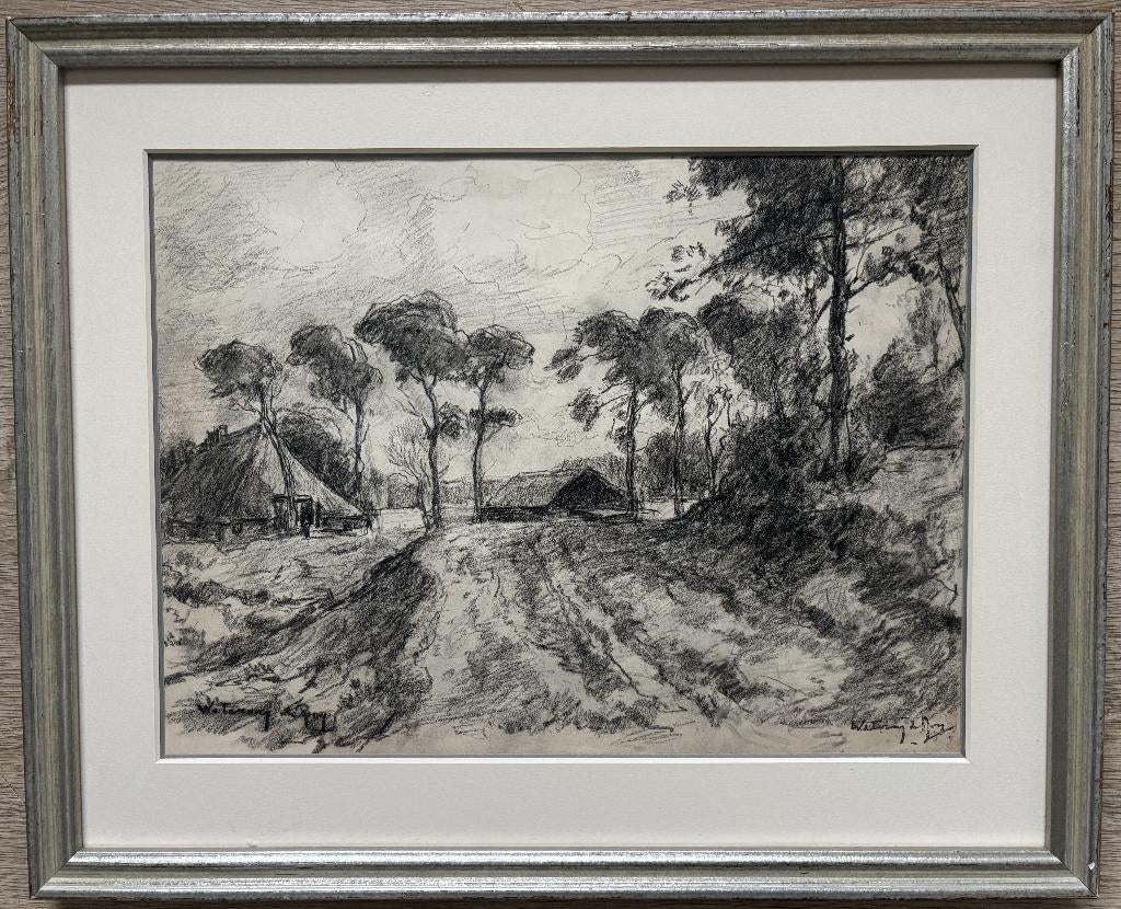 J.E. van de Wetering de Rooij (1877-1972) - Boerderijen, Ophalen of Verzenden