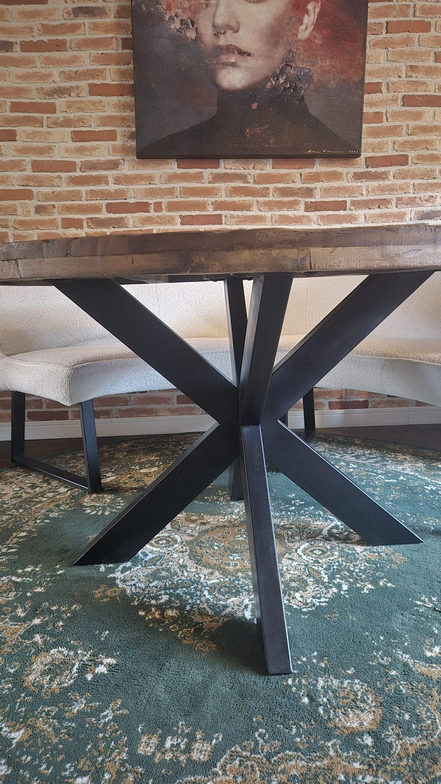 Ronde eettafel 130cm rond, Huis en Inrichting, Tafelonderdelen, Ophalen, Zo goed als nieuw, Rond, 100 tot 150 cm