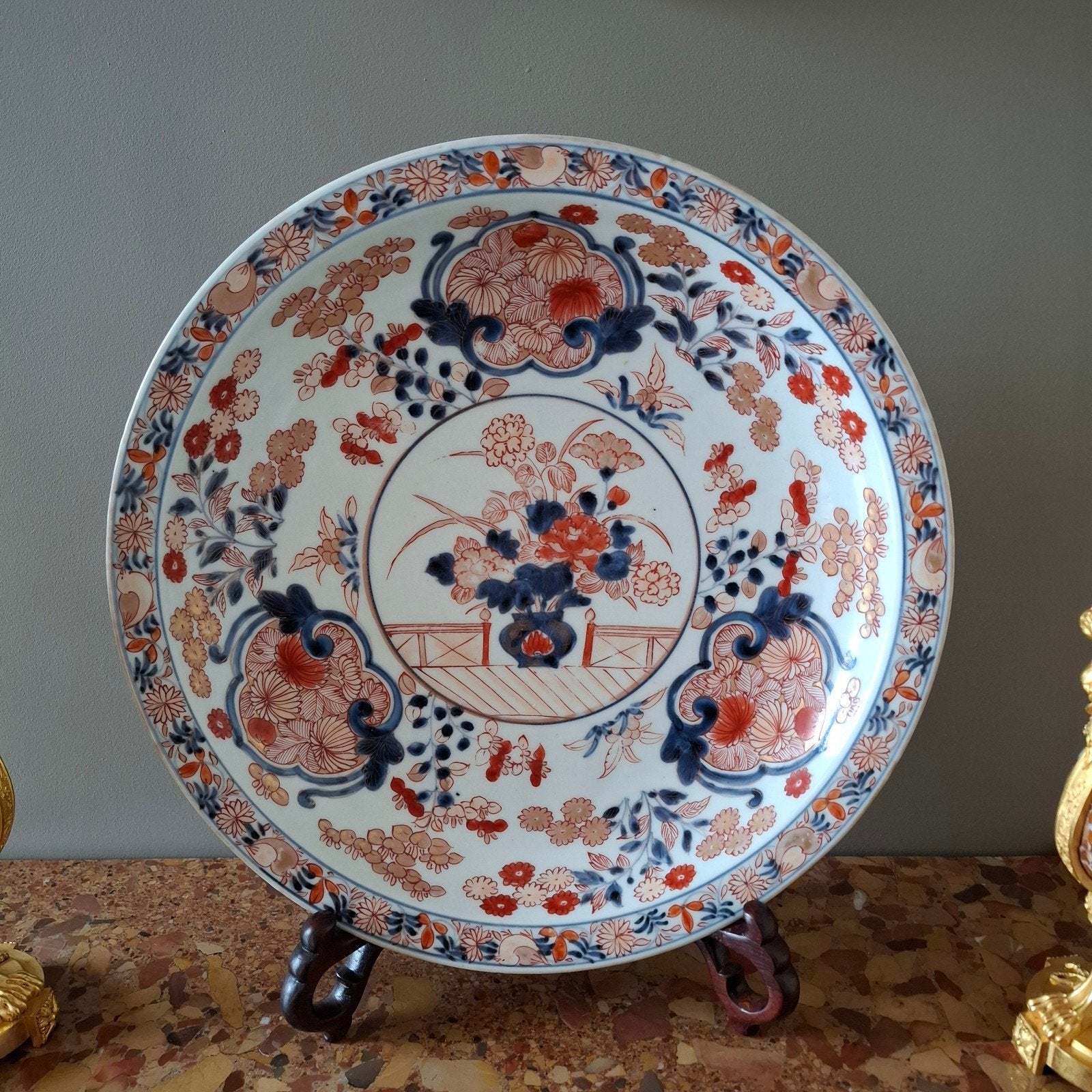18e eeuwse Imari schotel 34 cm, Antiek en Kunst, Ophalen