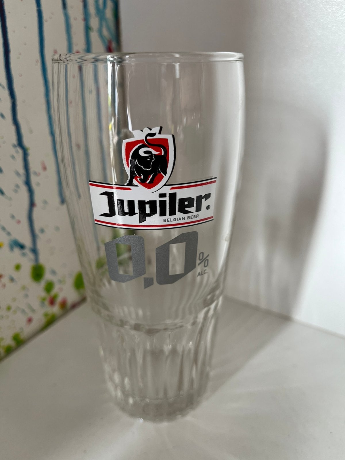 Jupiler 0.0 bierglazen set van 6 glazen, Ophalen of Verzenden, Nieuw, Glas of Glazen, Jupiler