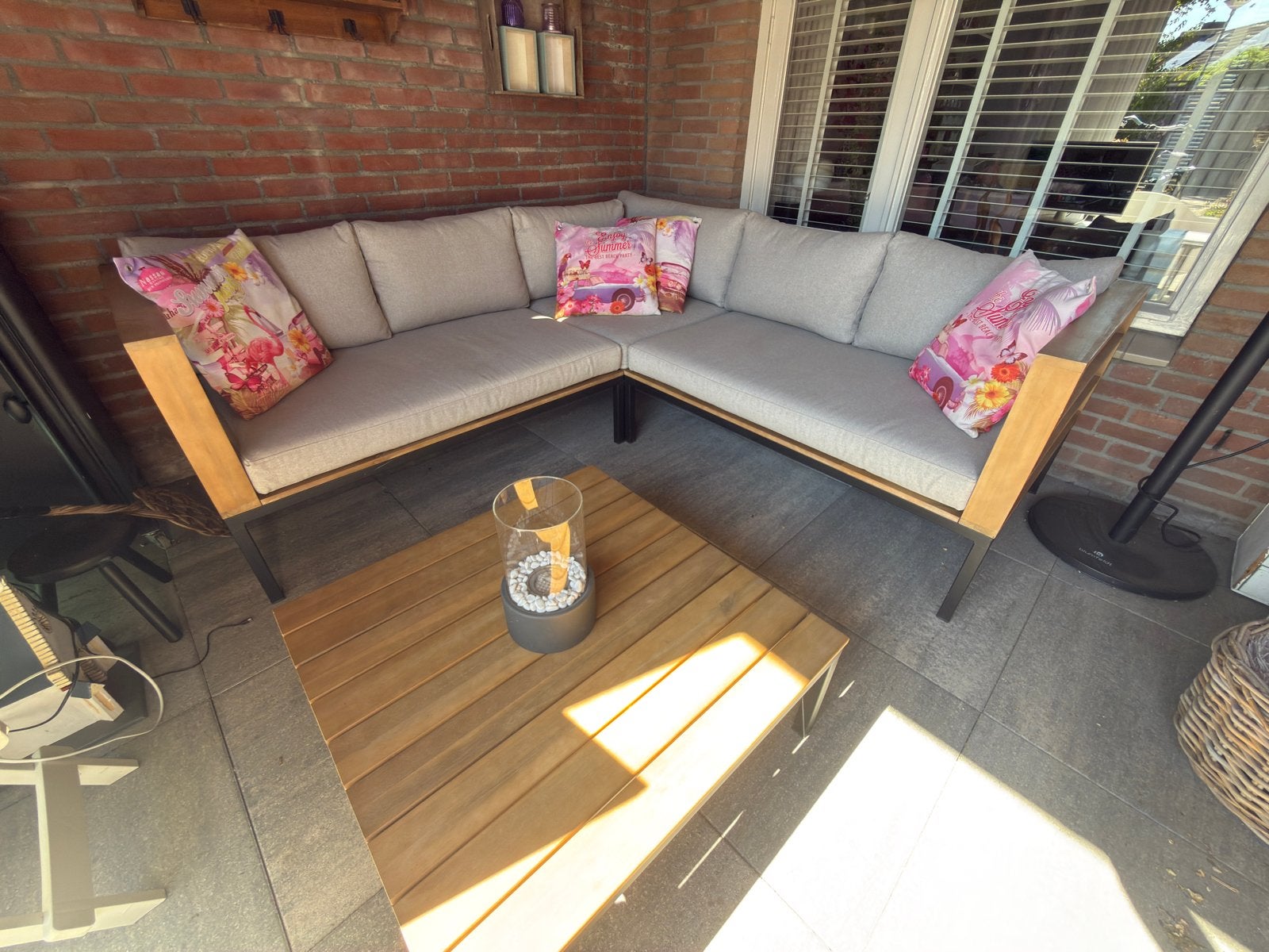 Wakefield Loungeset Zion met tafel, Ophalen, 5 zitplaatsen, Gebruikt, Aluminium