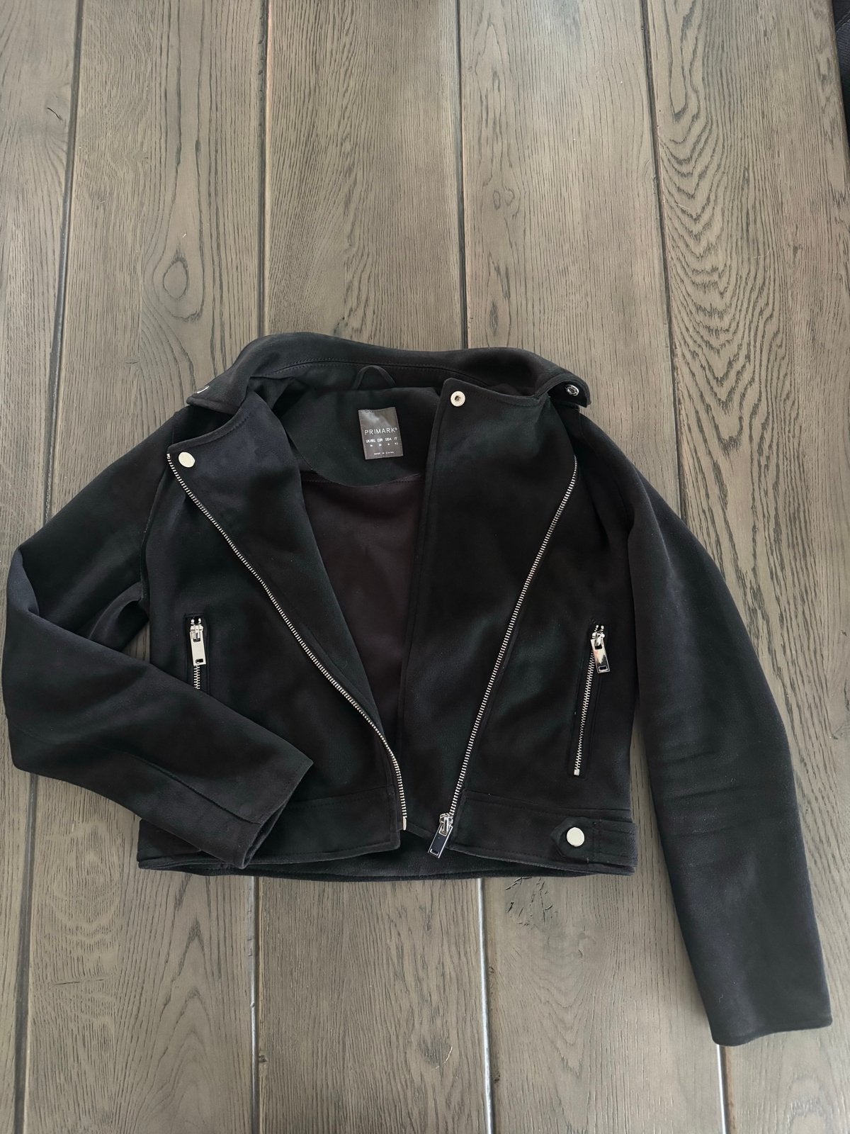 Primark Zwart Suède Look Bikerjack - Maat M, Ophalen of Verzenden, Nieuw, Maat 38/40 (M), Zwart
