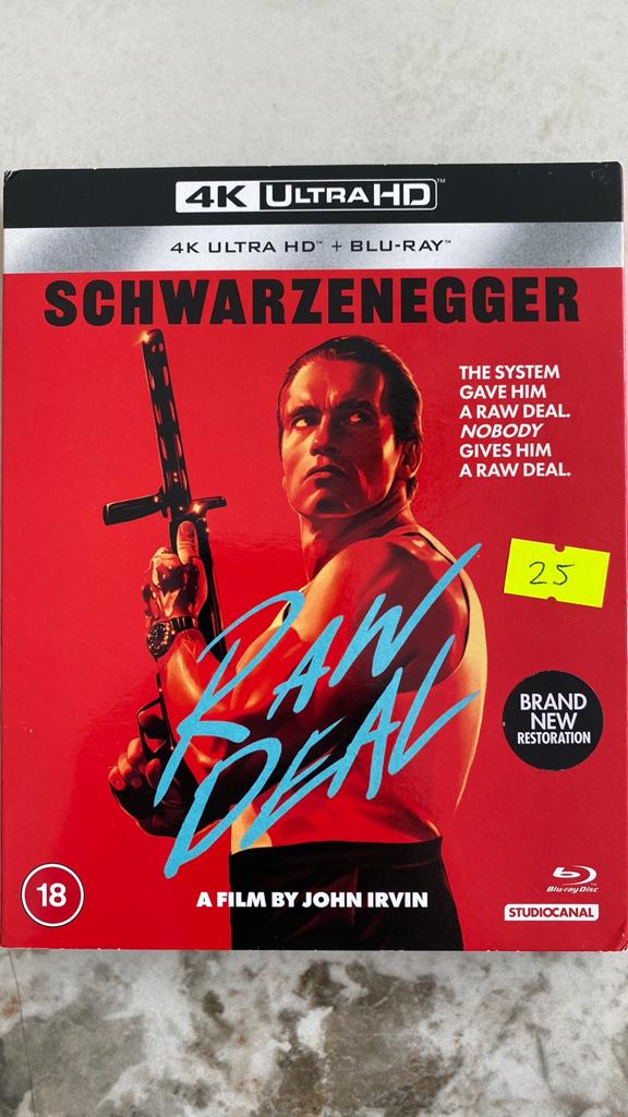 Raw deal 4K UHD blu ray met slipcover, Cd's en Dvd's, Ophalen of Verzenden, Zo goed als nieuw, Actie