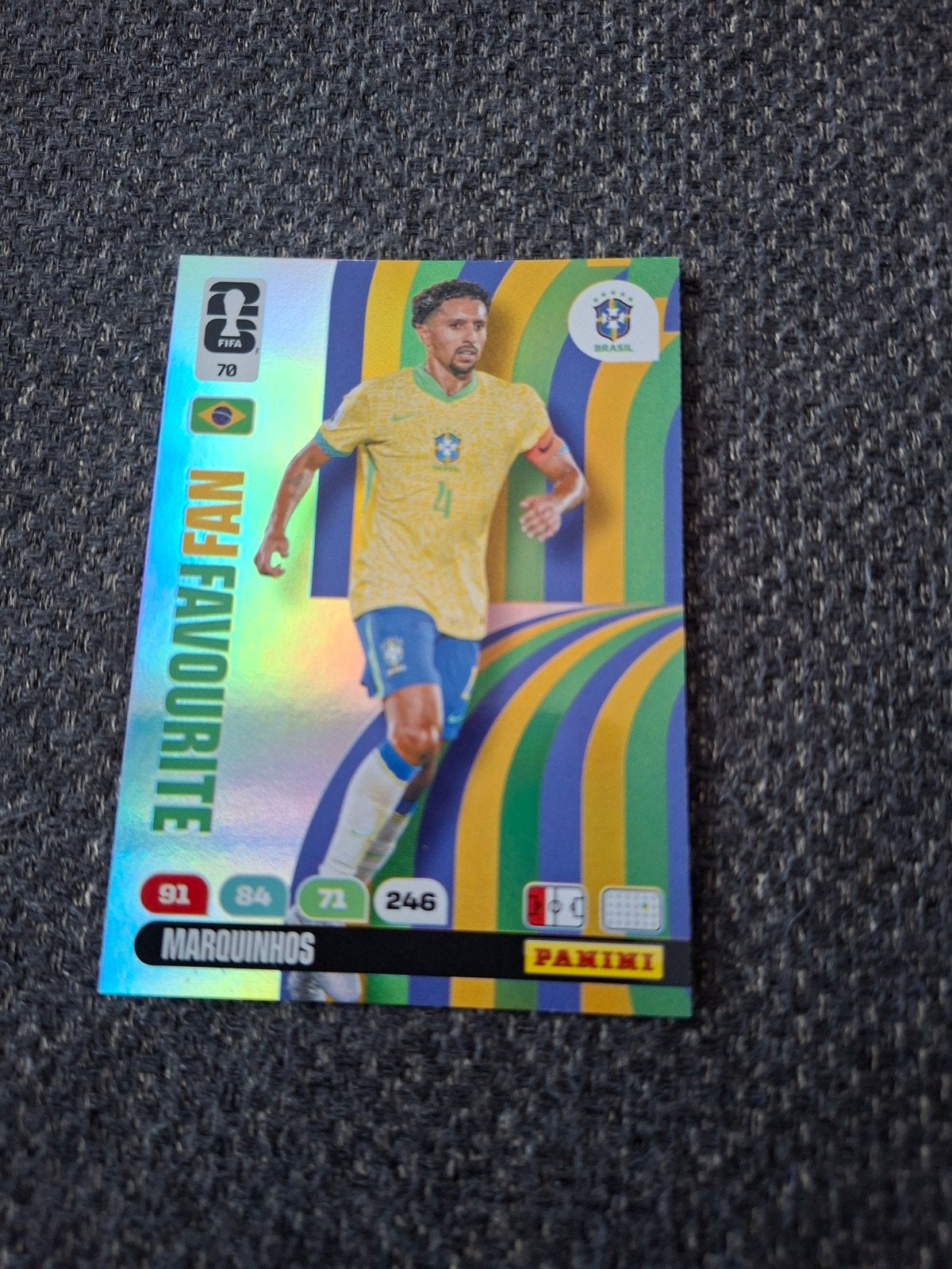Panini FIFA Adrenalyn 2026 Marquinhos Fan Favorite, Ophalen of Verzenden, Zo goed als nieuw, Buitenlandse clubs, Poster, Plaatje of Sticker
