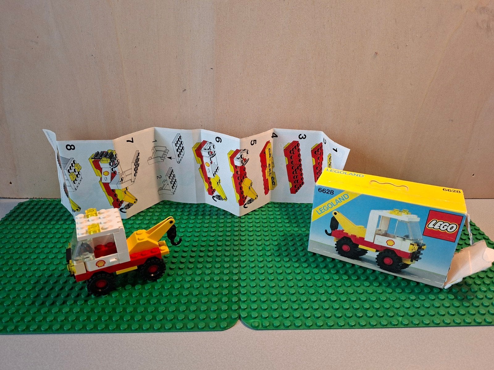 LEGO Legoland 6628 Shell Takelwagen met doos en instructies, Ophalen, Inclusief instructies, Gebruikt, Lego