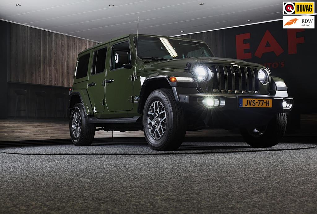 Jeep WRANGLER UNLIMITED 4xe 380 80th Anniversary / Acc / 360, Auto's, Jeep, Automaat, 4 cilinders, Cabriolet, 2248 kg