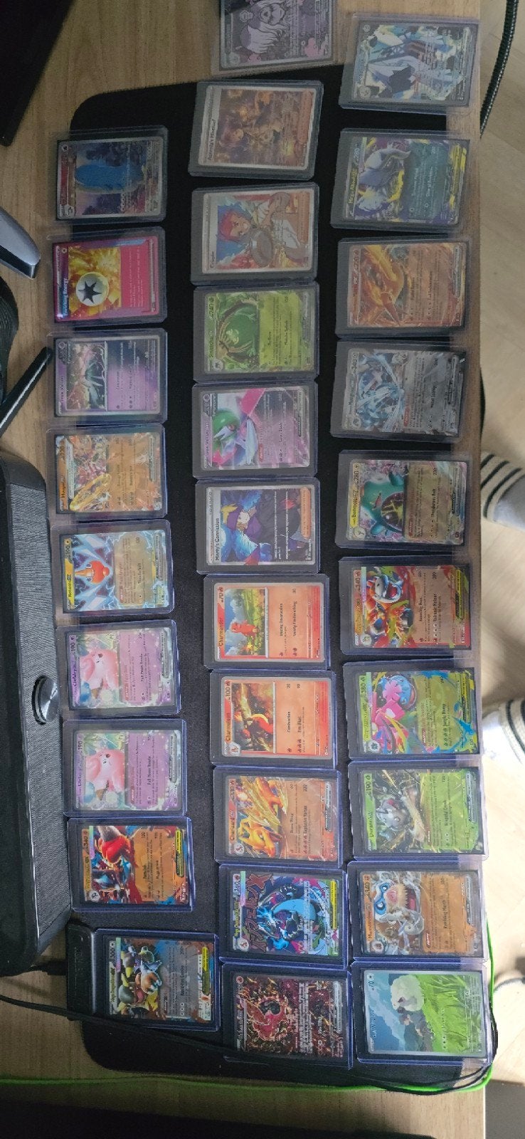 Grote collectie Pokémon kaarten en accessoires, Ophalen of Verzenden, Gebruikt, Losse kaart, Foil