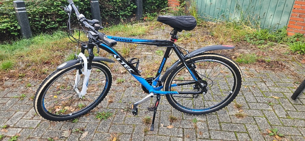 Mountainbike ALTEC zwart/blauw - zgan, Hardtail, Velgrem, Zo goed als nieuw, 53 tot 57 cm